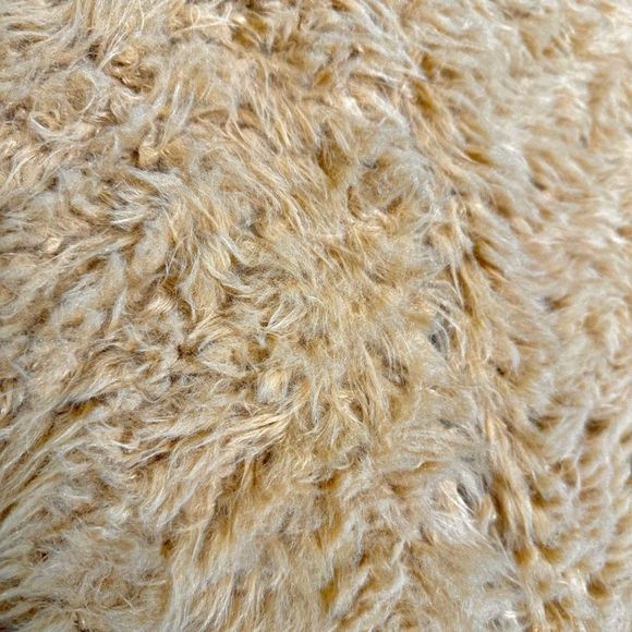 Chelsea & Violet Furry Flowers Camel Fluffy Teddy Bear Cardigan Satin Line Sz XL - Picture 11 of 11